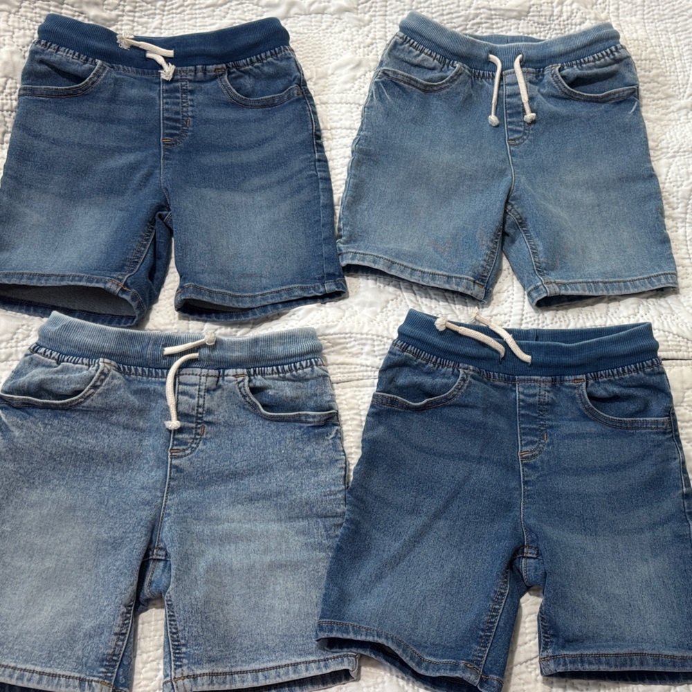 Okie Dokie Blue Denim Kids Shorts Set